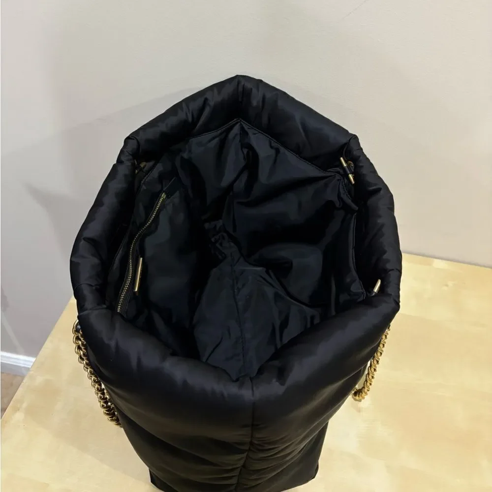 New Tory Burch ELLA PUFFY CHAIN TOTE BLACK